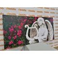 CANVAS PRINT ANGEL PLAYING THE HARP - PICTURES OF ANGELS - PICTURES