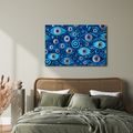TABLEAU SUR TOILE – YEUX BLEUS MYSTÉRIEUX - TABLEAUX PAR THÈME - TABLEAUX