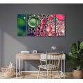 5-PIECE CANVAS PRINT OIL DROPS IN AN ABSTRACT DESIGN - ABSTRACT PICTURES - PICTURES