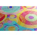 IMPRESSION SUR TOILE CERCLES GRUNGE - POP ART IMPRESSIONS SUR TOILE - IMPRESSION SUR TOILE