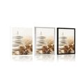 POSTER ZEN STONES WITH SEASHELLS - FENG SHUI - POSTERS