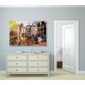 CANVAS PRINT SKETCHED AMSTERDAM - VINTAGE AND RETRO PICTURES - PICTURES