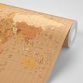 WALLPAPER MAP OF THE WORLD IN A BEIGE SHADE - WALLPAPERS MAPS - WALLPAPERS