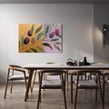 TABLEAU SUR TOILE – OLIVES VIOLETTES SUR UNE BRANCHE - TABLEAUX ARBRES ET FEUILLES - TABLEAUX