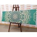 CANVAS PRINT MANDALA ON A TURQUOISE BACKGROUND - PICTURES FENG SHUI - PICTURES