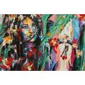 CANVAS PRINT OIL PAINTING WOMAN AND A HORSE - PICTURES OF PEOPLE - PICTURES