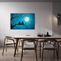 WANDBILD KATZEN IM MONDSCHEIN - HALLOWEEN- UND HORROR-BILDER - BILDER