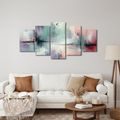 5-DÍLNÝ OBRAZ ABSTRAKTNÍ HARMONIÍ BAREV - ABSTRAKTNÍ OBRAZY - OBRAZY