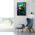 CANVAS PRINT BLUE-GOLD DOG - PICTURES LORDS OF THE ANIMAL KINGDOM - PICTURES