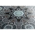 CANVAS PRINT MANDALA WITH AN INDIAN THEME IN LIGHT BLUE - PICTURES FENG SHUI - PICTURES