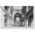 TAPETA HISTORYCZNA ARCHITEKTURA W CZARNO-BIAŁYM RYSUNKU - TAPETA CZARNOBIAŁA - TAPETY