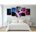 5-PIECE CANVAS PRINT ABSTRACT MYSTERIOUS TREE - ABSTRACT PICTURES - PICTURES