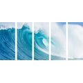 5-PIECE CANVAS PRINT SEA WAVE - PICTURES OF NATURE AND LANDSCAPE - PICTURES