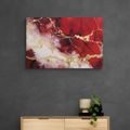 CANVAS PRINT OF RED MARBLE - MARBLE PICTURES - PICTURES