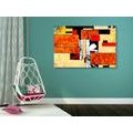 CANVAS PRINT ABSTRACTION IN ORANGE DESIGN - ABSTRACT PICTURES - PICTURES