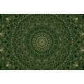 CANVAS PRINT DETAILED DECORATIVE MANDALA IN GREEN COLOR - PICTURES FENG SHUI - PICTURES