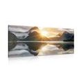 CANVAS PRINT MILFORD SOUND AT SUNRISE - PICTURES OF NATURE AND LANDSCAPE - PICTURES