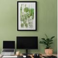 AFFICHE AVEC MONTURE VERT ABSTRACTION DES ARBRES - DE NOTRE ATELIER - AFFICHES