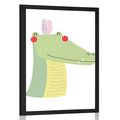 POSTER CUTE CROCODILE WITH FEATHERS - ANIMALS - POSTERS