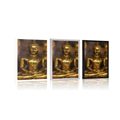 POSTER BUDDHA MIT ABSTRAKTEM HINTERGRUND - FENG SHUI - POSTER