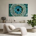 TABLEAU SUR TOILE – ŒIL TURQUOISE EN MOSAÏQUE - TABLEAUX PAR THÈME - TABLEAUX