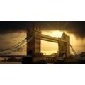 CANVAS PRINT SUNSET OVER TOWER BRIDGE - PICTURES OF CITIES - PICTURES