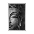 POSTER FACE OF BUDDHA IN BLACK AND WHITE - BLACK AND WHITE - POSTERS