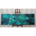 CANVAS PRINT FRESH TROPICAL LEAVES - PICTURES OF NATURE AND LANDSCAPE - PICTURES