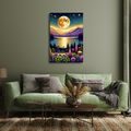 TABLOU PEISAJ NOCTURN MAGIC CU LUNĂ - TABLOU NATURĂ ȘI PEISAJE NATURALE - TABLOURI