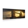 CANVAS PRINT SUNSET OVER TOWER BRIDGE - PICTURES OF CITIES - PICTURES