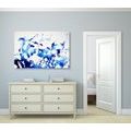 CANVAS PRINT BLUE WATERCOLOR IN AN ABSTRACT DESIGN - ABSTRACT PICTURES - PICTURES