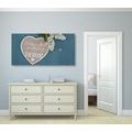 WANDBILD HERZ MIT ZITAT - HOME IS WHERE YOUR HEART IS - BILDER MIT SPRÜCHEN UND ZITATEN - BILDER