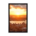 POSTER SUNSET OVER NEW YORK CITY - CITIES - POSTERS