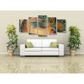 5-PIECE CANVAS PRINT PSYCHEDELIC ABSTRACTION - ABSTRACT PICTURES - PICTURES