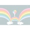 PAPIER PEINT PLUIE ARC-EN-CIEL - PAPIER PEINT POUR ENFANTS - PAPIER PEINT