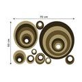 DECORATIVE WALL STICKERS BROWN CIRCLES - STICKERS