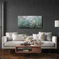 WANDBILD BLÜHENDE WIESE IM DUNST - BILDER BLUMEN - BILDER
