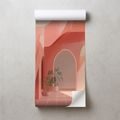 SAMOLEPÍCÍ TAPETA ABSTRAKTNÍ RŮŽOVÁ ARCHITEKTURA - STREET ART TAPETY - TAPETY