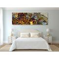 CANVAS PRINT IN AN ABSTRACT GOLDEN DESIGN - ABSTRACT PICTURES - PICTURES