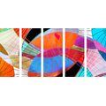 5-PIECE CANVAS PRINT COLORFUL ABSTRACTION - POP ART PICTURES - PICTURES