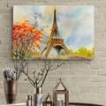 IMPRESSION SUR TOILE TOUR EIFFEL AUX COULEURS PASTEL - IMPRESSIONS SUR TOILE DE VILLES - IMPRESSION SUR TOILE