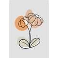 WANDBILD MINIMALISTISCHE BLUME NO1 - BILDER BLUMEN - BILDER