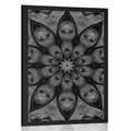 AFFICHE MANDALA HYPNOTIQUE EN NOIR ET BLANC - NOIR ET BLANC - AFFICHES