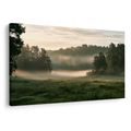 TABLEAU SUR TOILE – MATIN BRUMEUX AU-DESSUS D’UNE PRAIRIE - TABLEAUX DE CHAMPS ET PRAIRIES - TABLEAUX