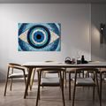 TABLEAU SUR TOILE – MOSAÏQUE BLEUE D’UN ŒIL - TABLEAUX PAR THÈME - TABLEAUX