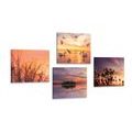 CANVAS PRINT SET NATURE IN A ROMANTIC DESIGN - SET OF PICTURES - PICTURES