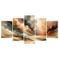 5-TEILIGES WANDBILD DRAMATISCHER HIMMEL ÜBER LANDSCHAFT - WANDBILDER ABSTRAKTE FORMEN - BILDER