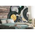 WALL MURAL OLD GRAMOPHONE RECORDS - WALLPAPERS VINTAGE AND RETRO - WALLPAPERS