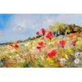 SELF ADHESIVE WALLPAPER PAINTED POPPIES ON THE MEADOW - SELF-ADHESIVE WALLPAPERS - WALLPAPERS