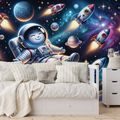FOTOTAPETA VESELI ASTRONAUT MEĐU RAKETAMA - DJEČJE TAPETE - TAPETE